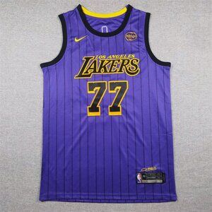 Lakers striped purple No. 77 Doncic jersey
